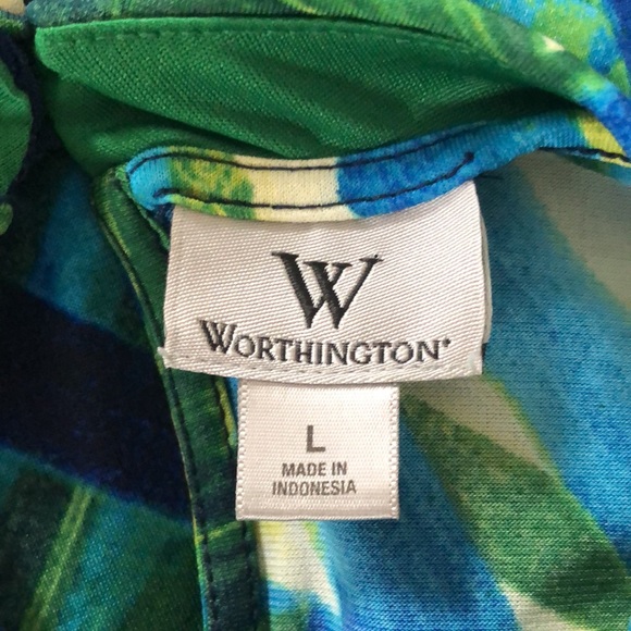 Worthington sleeveless layered blouse. SzL - Picture 7 of 7